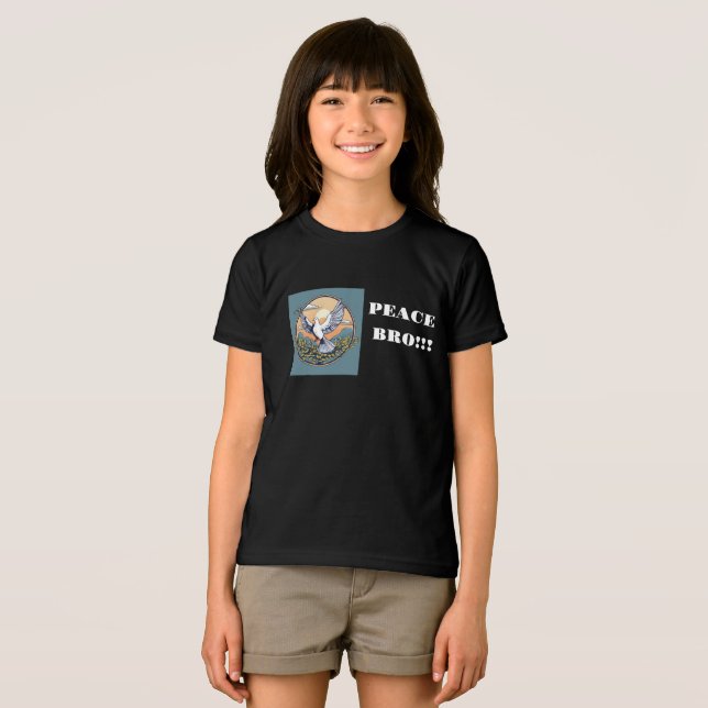 Camisa infantil com símbolo de paz (Frente Completa)