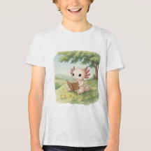 Camisa Infantil de Algodão Axolotl Ama Ler – Aquar