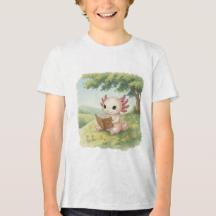 Camisa Infantil de Algodão Axolotl Ama Ler – Aquar