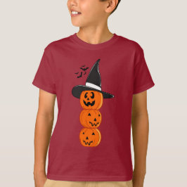 Camisa Infantil de Halloween da Bruxa das Abóboras