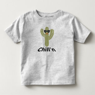 Camisa Infantil de Jersey Fino Chill'n Cactus Desi