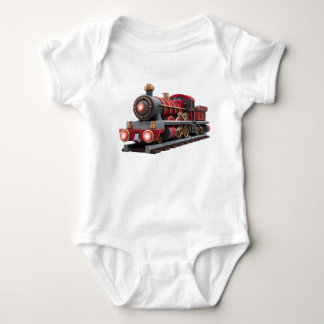 Camisa Infantil de Trem a Vapor Vermelho Clássico