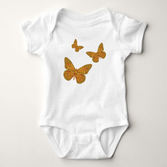 Camisa infantil e de bebê Monarca Indiano (Frente)