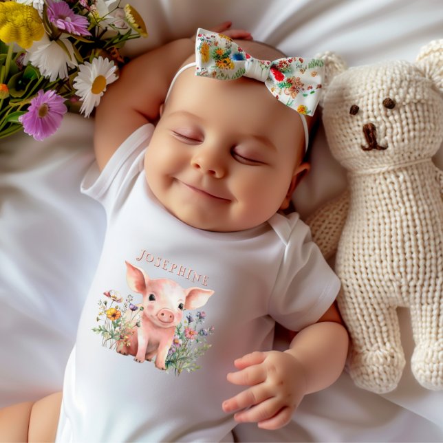 Camisa Infantil Fazendinha de Flores Selvagens com (Criador carregado)