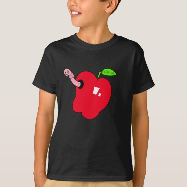 Camisa Infantil Maçã com Minhoca (Frente)