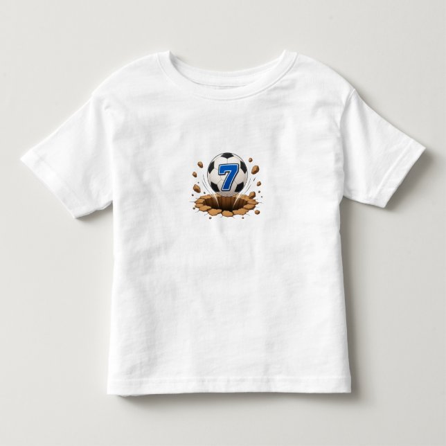 Camisa Infantil Número 7 Bola de Futebol | Esporte (Frente)