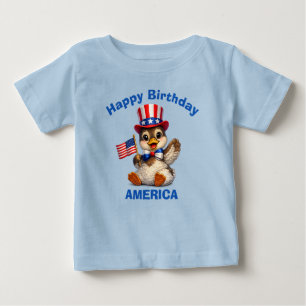 Camisa Infantil Pato Mallard (4g) Patriótica