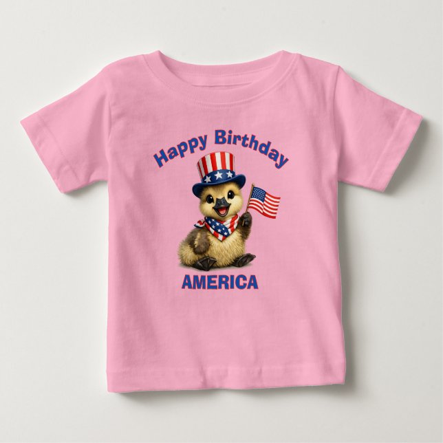 Camisa Infantil Patriótica Canada Goose (4d) (Frente)