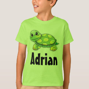 Camisa Infantil Personalizada de Tartaruga Verde F