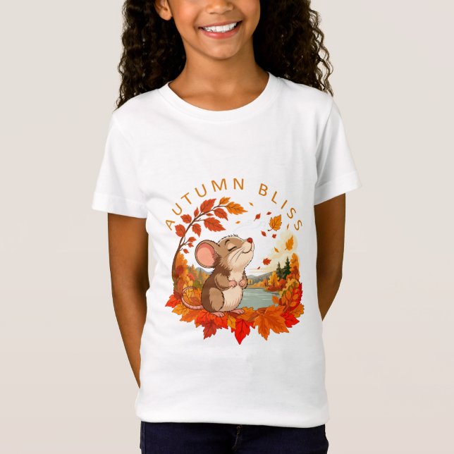 Camisa Infantil Ratozinho Encantador Felicidade de (Frente)