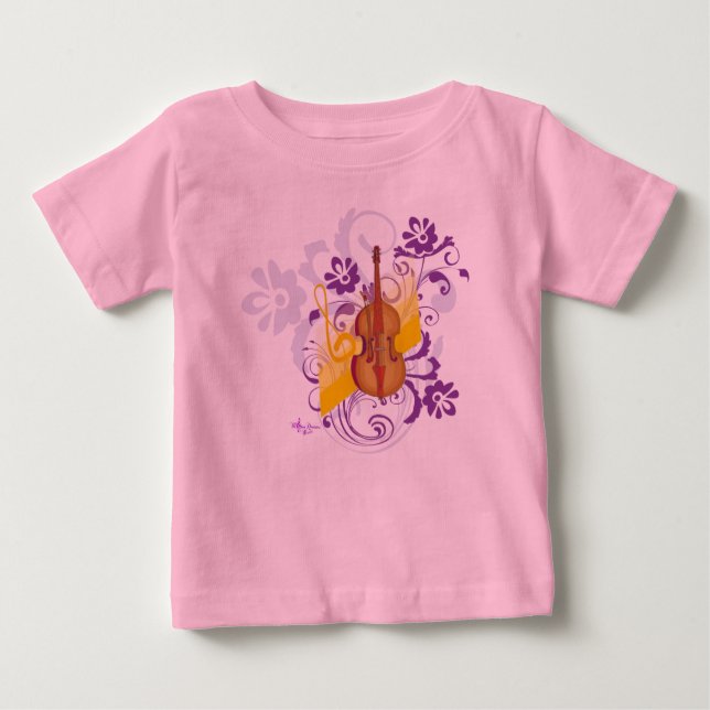 Camisa Infantil Rosa com Babado e Redemoinho Flora (Frente)