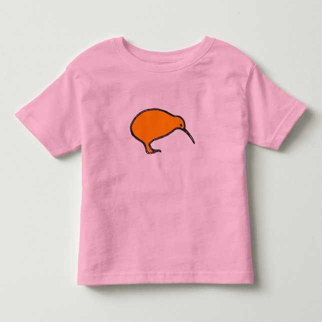 Camisa Infantil Tocador de Kiwi Laranja (Frente)