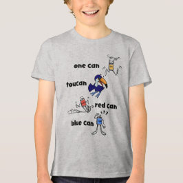 Camisa Infantil Um Can Toucan Vermelho Lata Azul L
