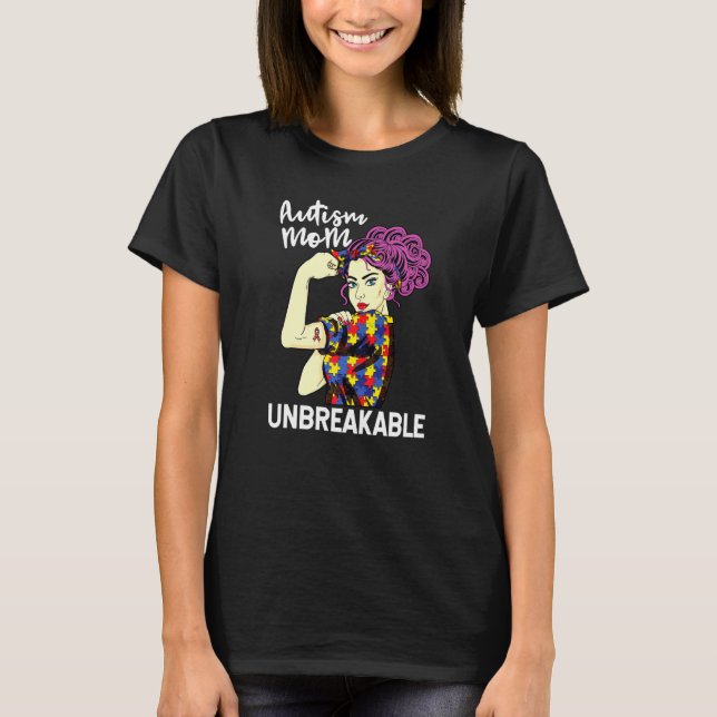 Camisa Inquebrantável Mãe de Autista Conscientizaç (Frente)
