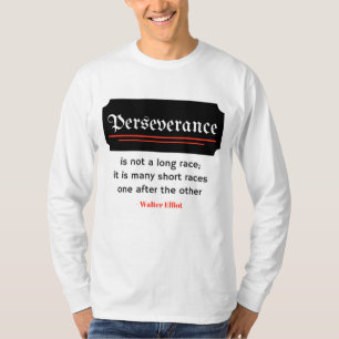 Camisa inspirador das citações da perseverança