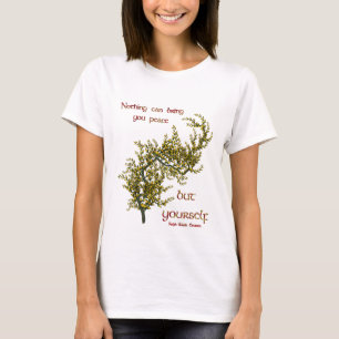 Camisa interna inspirada das citações da paz das