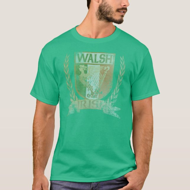 Camisa irlandesa da crista t de Walsh (Frente)