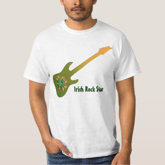 Camisa irlandesa da estrela do rock T da rocha