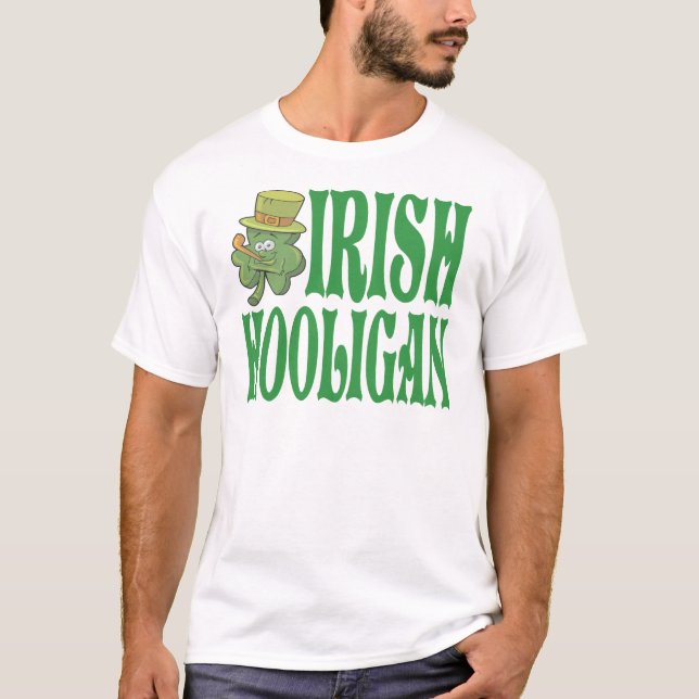 Camisa irlandesa do hooligan T (Frente)