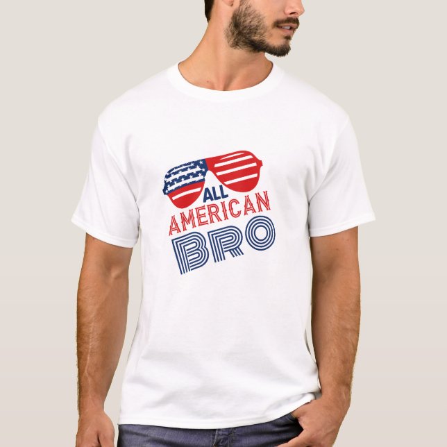 Camisa Irmão Totalmente Americano - Camiseta Fogos (Frente)