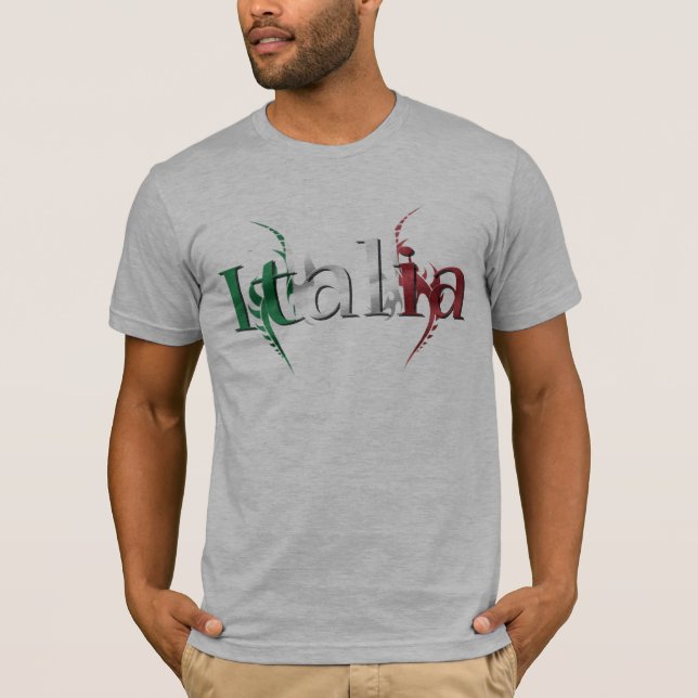 Camisa italiana da bandeira do garanhão de Italia (Frente)