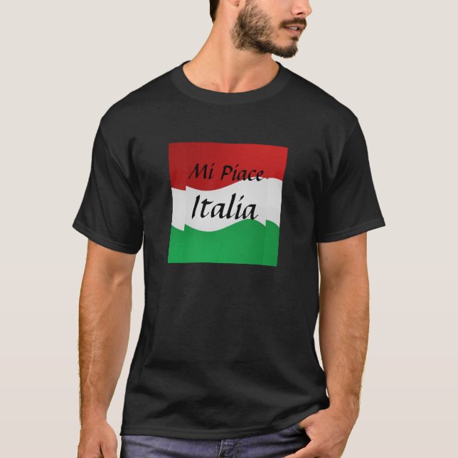 Camisa italiana da bandeira do MI Piace Italia (Frente)