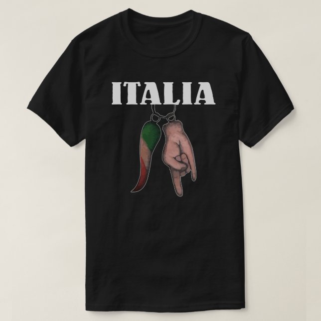 CAMISA ITALIANA DO CHIFRE E DA MÃO T (Frente do Design)
