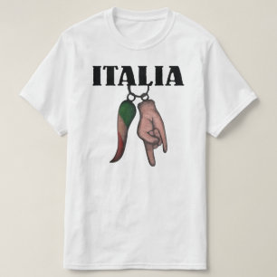 CAMISA ITALIANA DO CHIFRE E DA MÃO T, OLHO MAU,