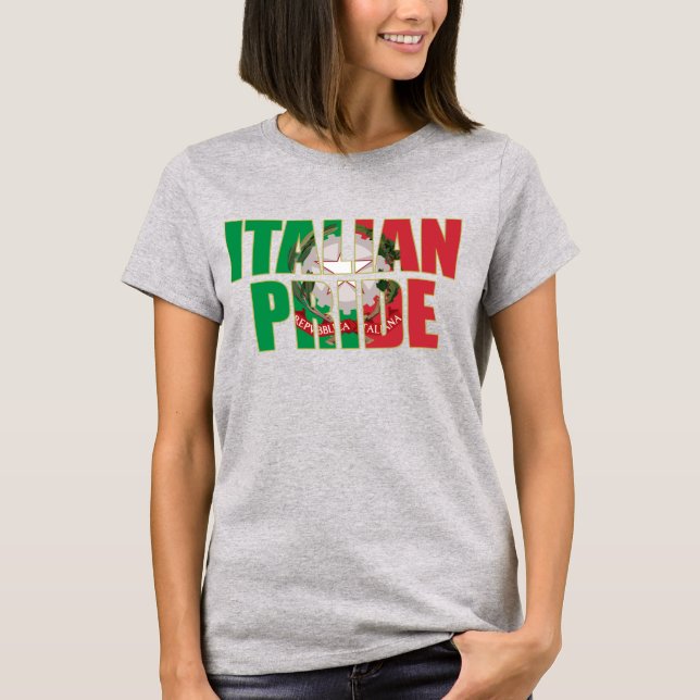 Camisa italiana do orgulho t (Frente)