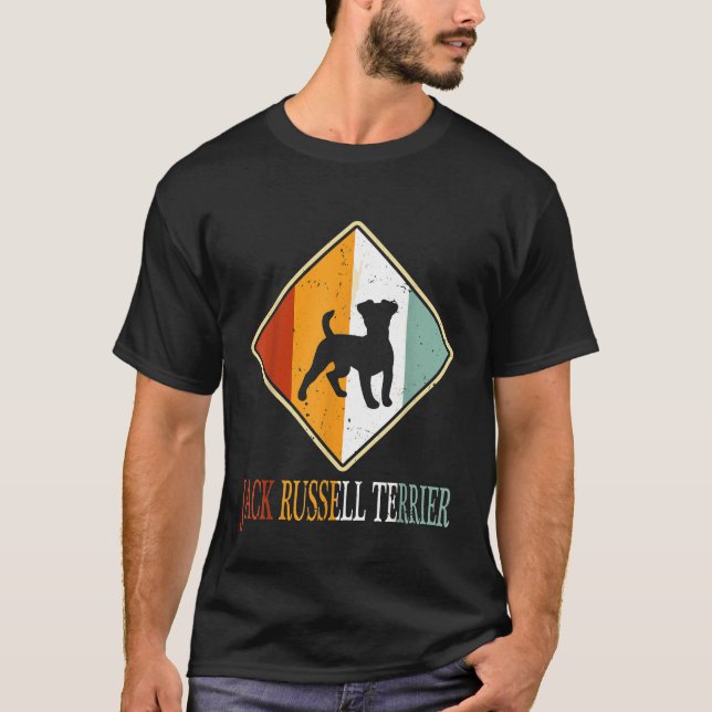 Camisa Jack Russell Terrier Vintage Retro Dog Dad  (Frente)