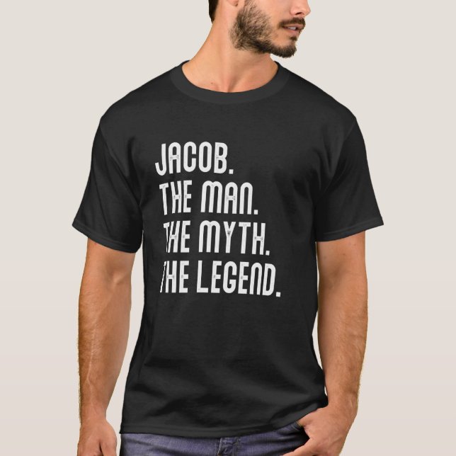 Camisa JACOB Homem Mito Lenda Presentes Para Homen (Frente)