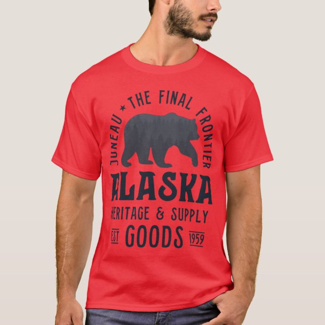 Camisa Juneau Alasca Urso A Fronteira Final Famíli (Frente)