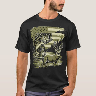 Camisa Juvenil Masculina de Pesca de Robalo com Ba