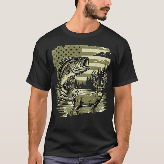 Camisa Juvenil Masculina de Pesca de Robalo com Ba (Frente)