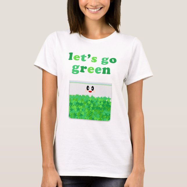 CAMISA KAWAII VAMOS PARA O VERDE POT (Frente)