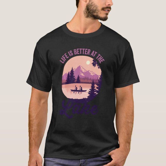 Camisa Kayaking Férias De Verão A Vida É Melhor Em (Frente)
