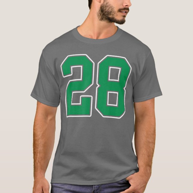 Camisa Kelly Verde Branco Número 28 Uniforme de Jo (Frente)
