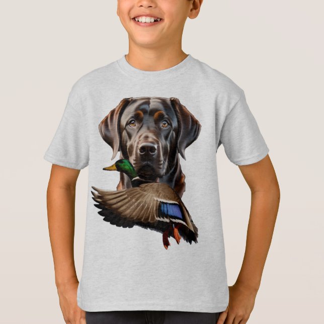 Camisa Labrador de Chocolate para Crianças, Camisa (Frente)