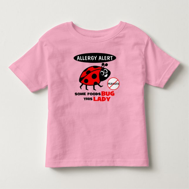 Camisa Ladybug de Alerta de Alergia a Amendoim (Frente)