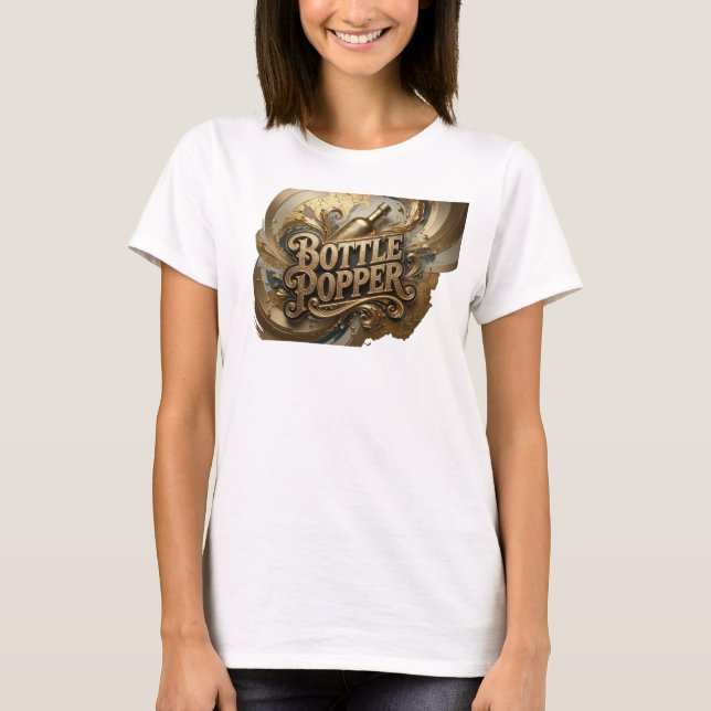 Camisa Laranja Dinâmico com Design de GARRAFA EXPL (Frente)