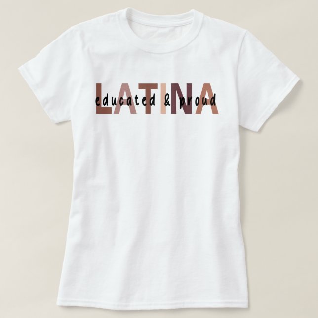 Camisa Latina para latina, latina instruída (Frente do Design)