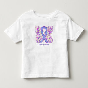 Camisa Lavanda com Fita de Conscientização do Cânc