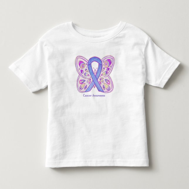 Camisa Lavanda com Fita de Conscientização do Cânc (Frente)