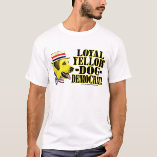 Camisa leal de Democrata do cão amarelo