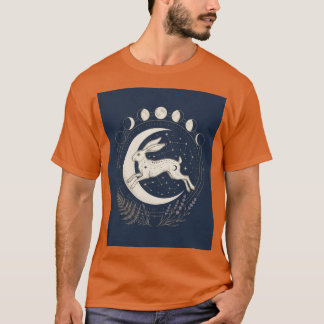 Camisa Leaping Hare Crescent Moon Star Chart Tee