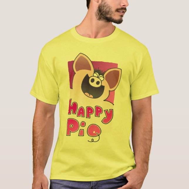 Camisa leitão engraçada de T (Frente)