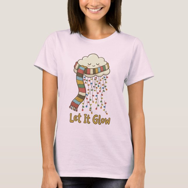 Camisa Let It Glow Cloud Scarf com Luzes de Natal (Frente)