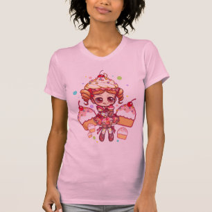 camisa leve de Cupcake-chan