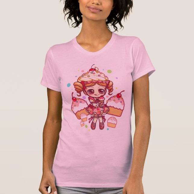 camisa leve de Cupcake-chan (Frente)