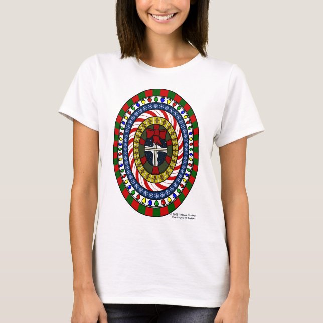 Camisa Leve de Natal Feminina Divertida (Frente)